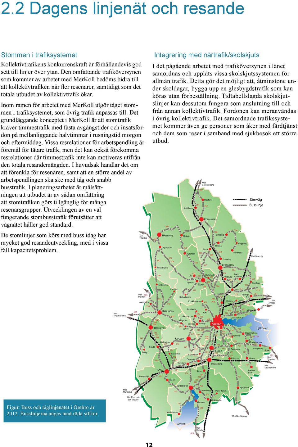 Inom ramen för arbetet med MerKoll utgör tåget stommen i trafiksystemet, som övrig trafik anpassas till.