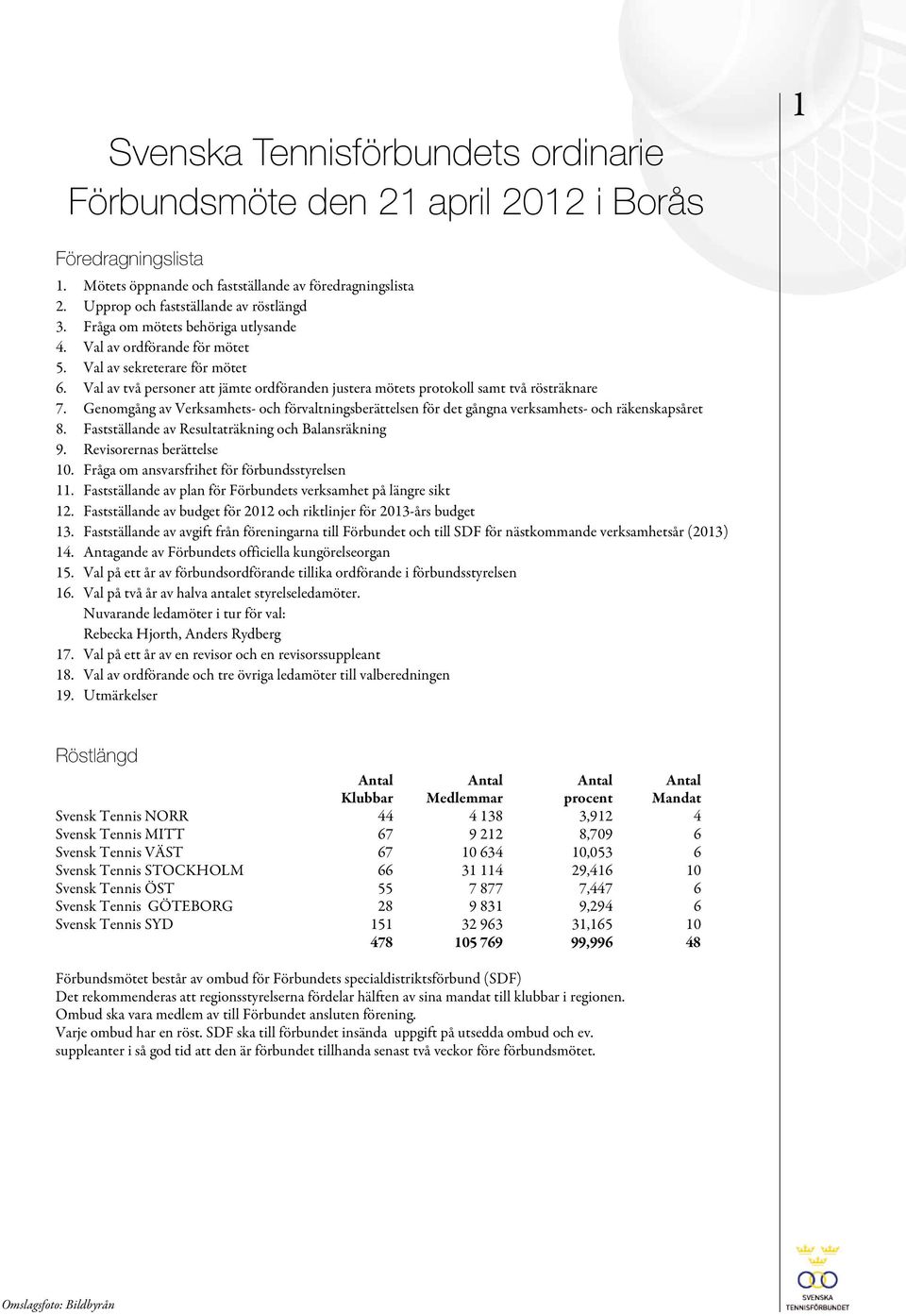 Genomgång av Verksamhets- och förvaltningsberättelsen för det gångna verksamhets- och räkenskapsåret 8. Fastställande av Resultaträkning och Balansräkning 9. Revisorernas berättelse 10.