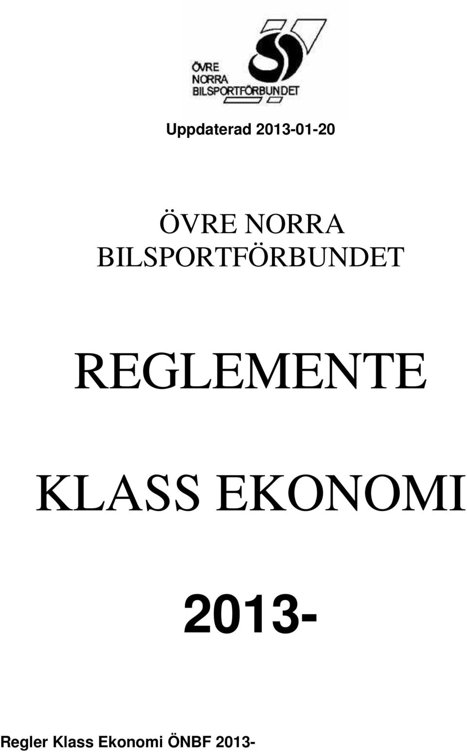 REGLEMENTE KLASS EKONOMI