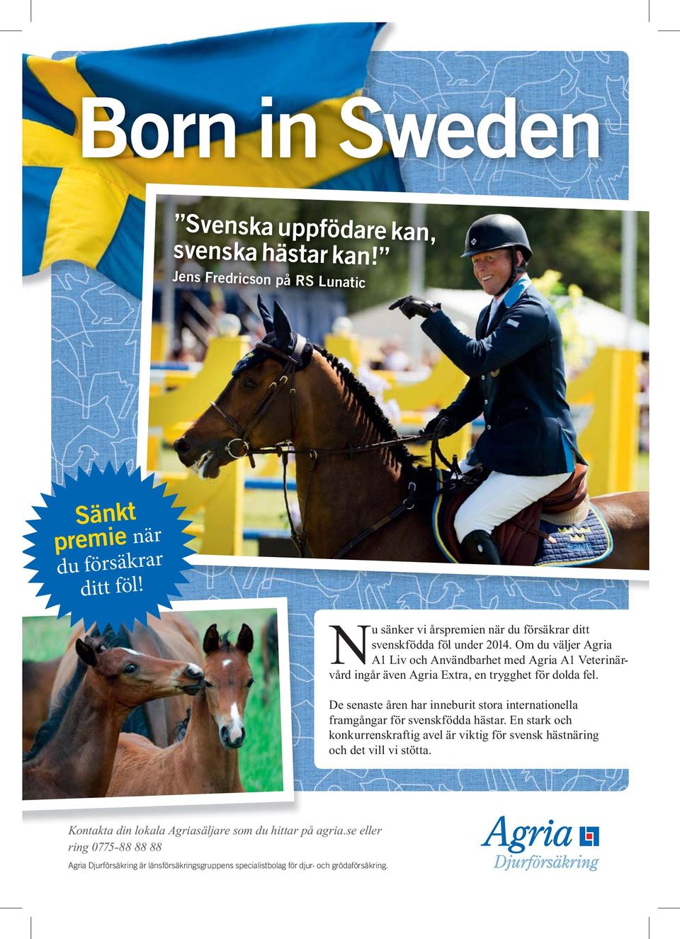 Om du väljer Agria A1 Liv och Användbarhet med Agria A1 Veterinärvård ingår även Agria Extra, en trygghet för dolda fel.