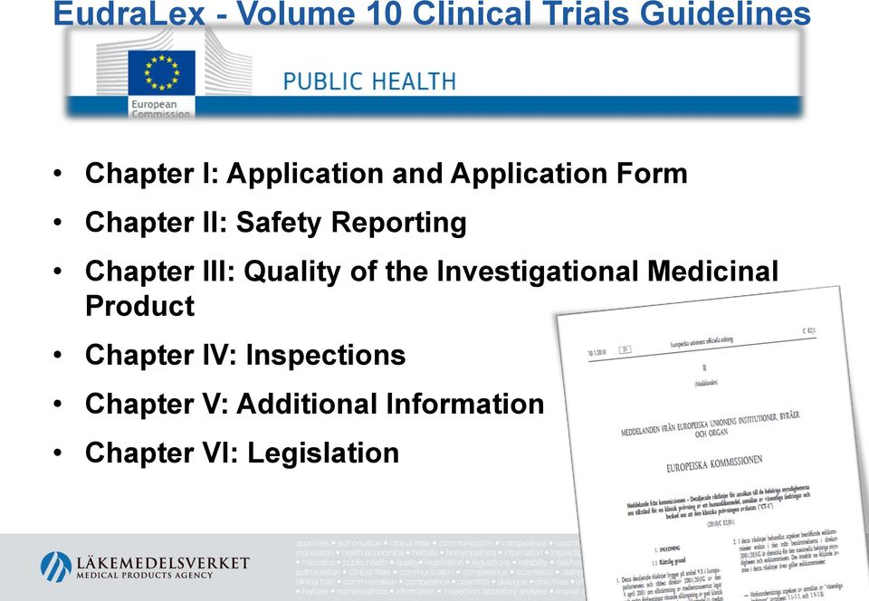 Chapter III: Quality of the Investigational Medicinal Product