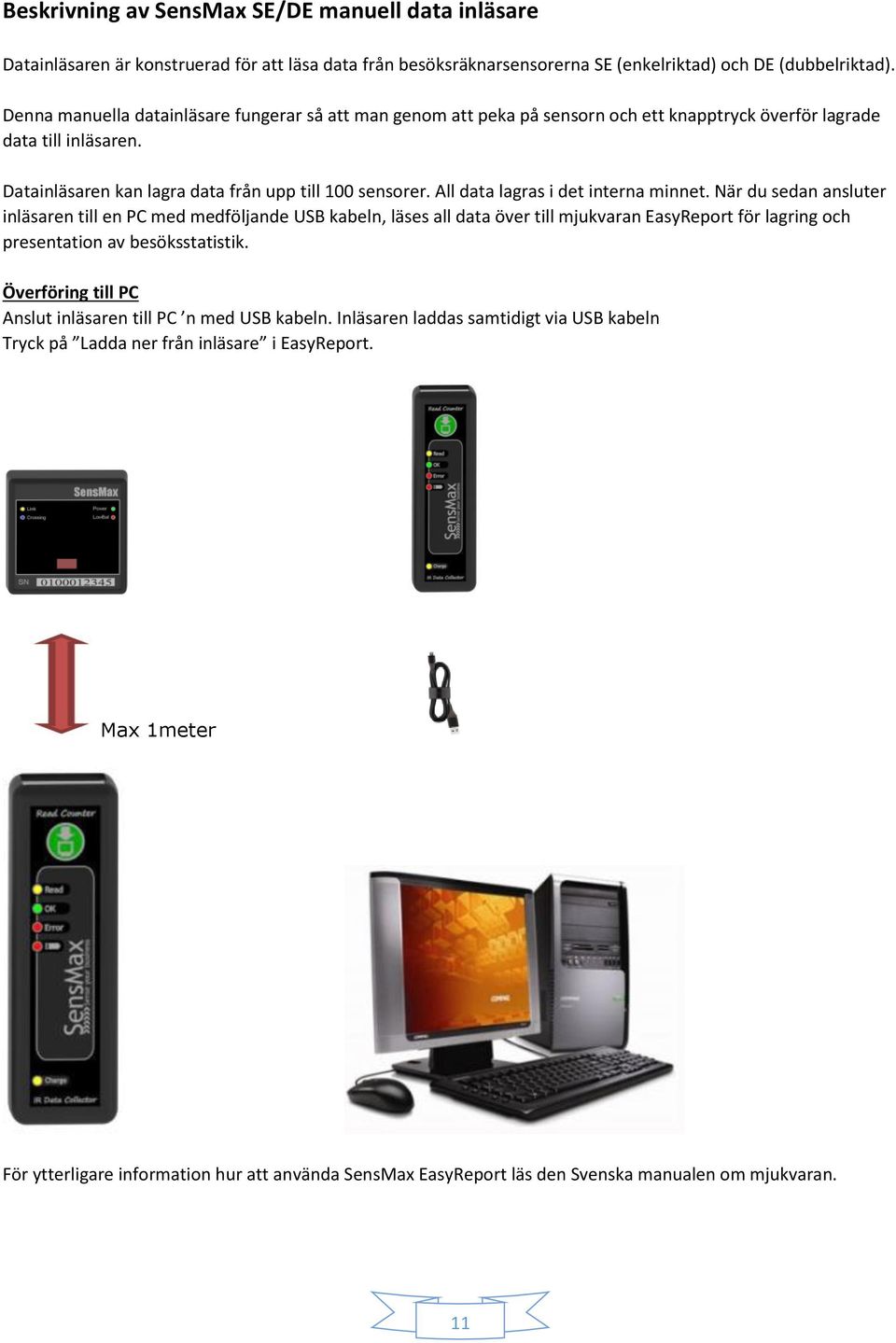 All data lagras i det interna minnet.