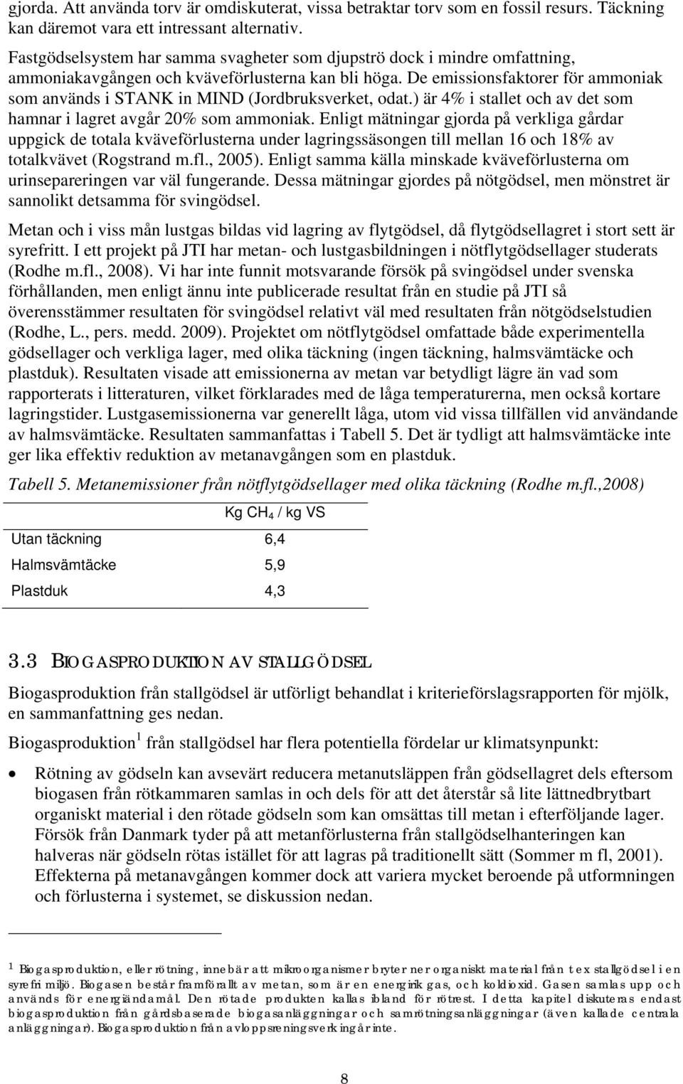 De emissionsfaktorer för ammoniak som används i STANK in MIND (Jordbruksverket, odat.) är 4% i stallet och av det som hamnar i lagret avgår 20% som ammoniak.
