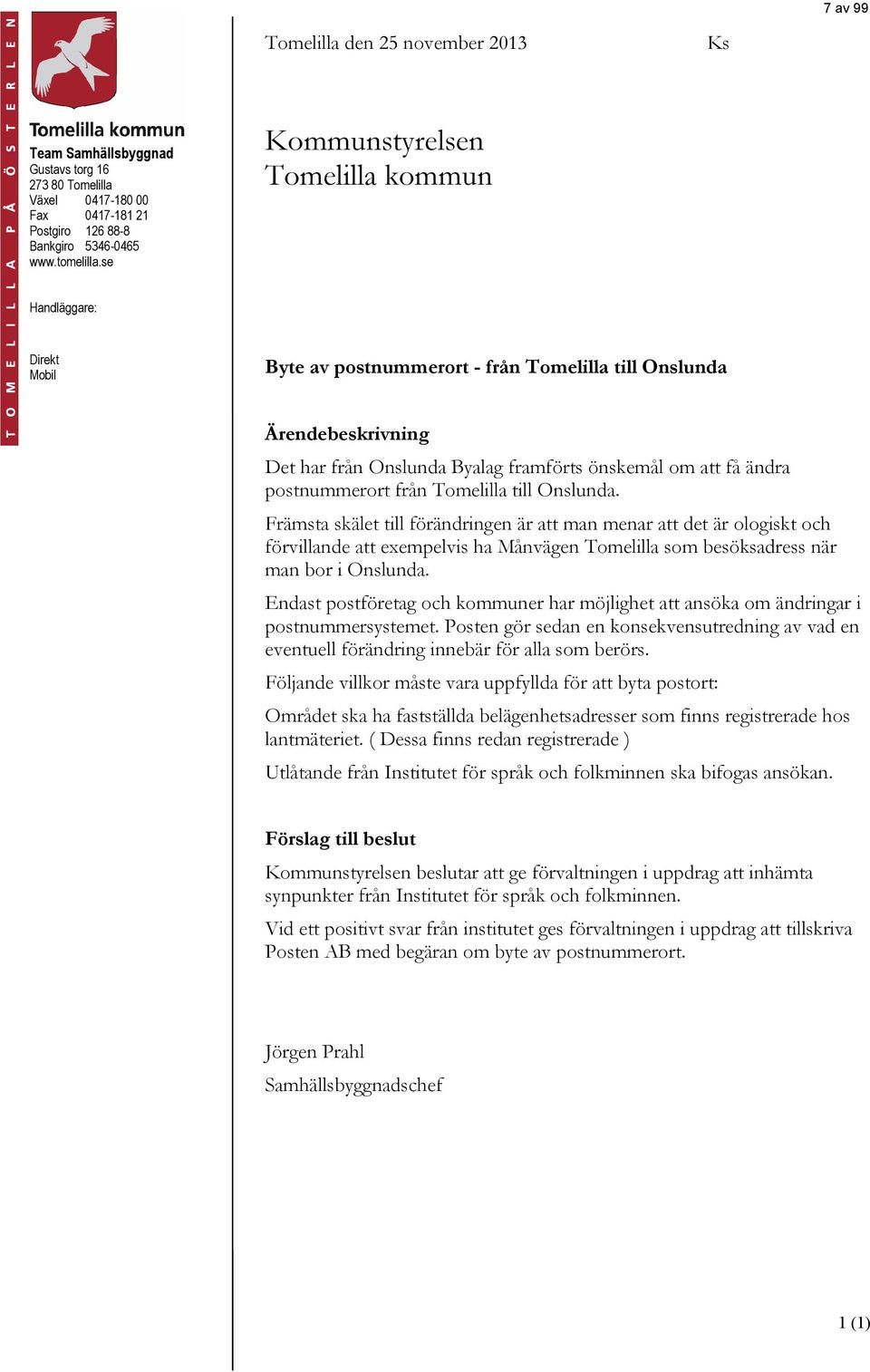 postnummerort från Tomelilla till Onslunda.