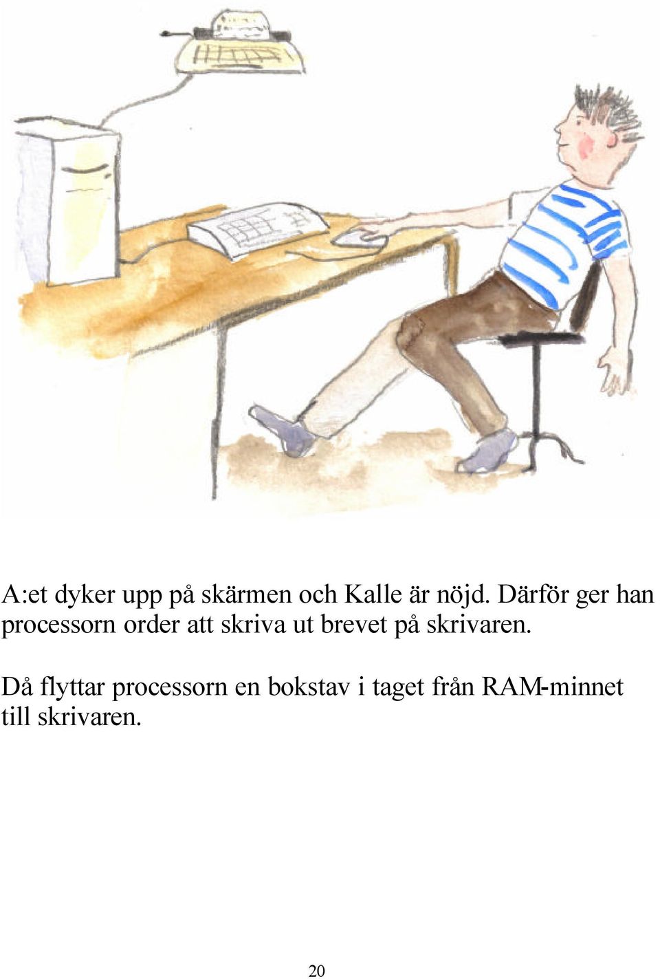 brevet på skrivaren.