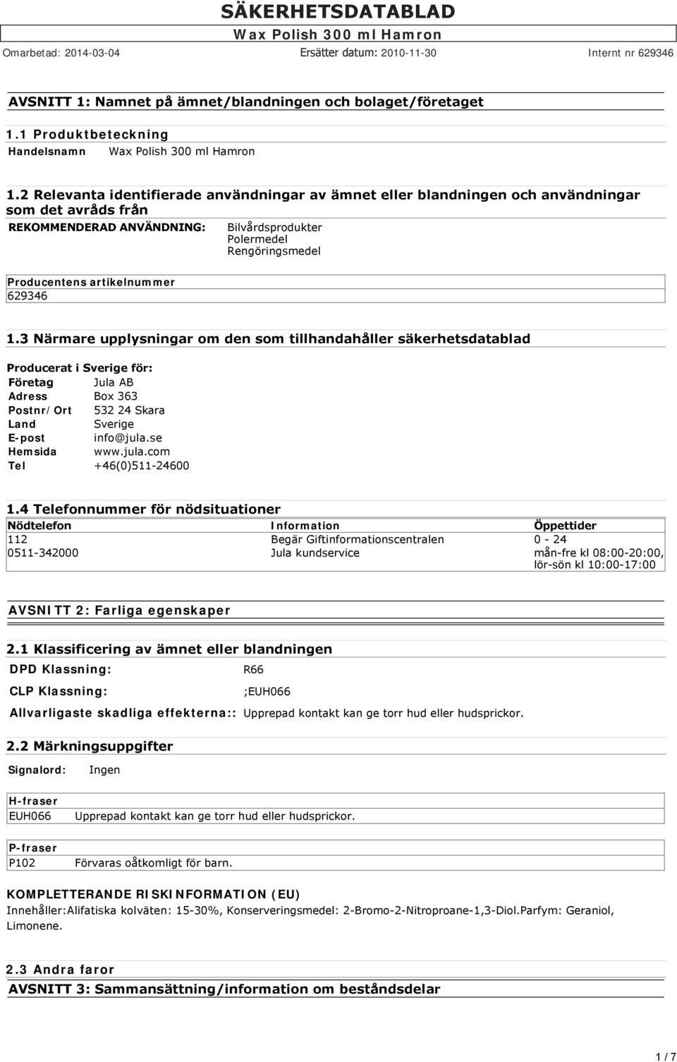 artikelnummer 629346 1.
