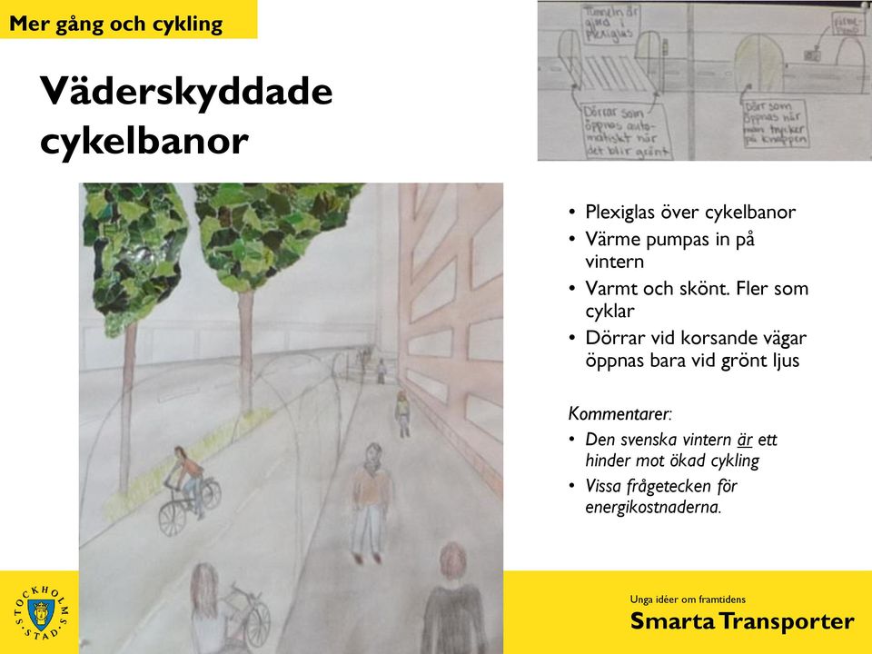 Fler som cyklar Dörrar vid korsande vägar öppnas bara vid grönt ljus