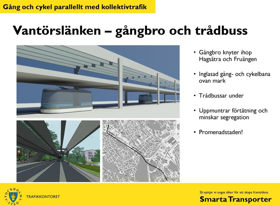 Trådbussar under Uppmuntrar förtätning och minskar segregation Promenadstaden!