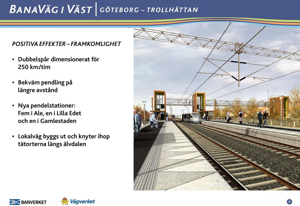 pendelstationer: Fem i Ale, en i Lilla Edet och en i