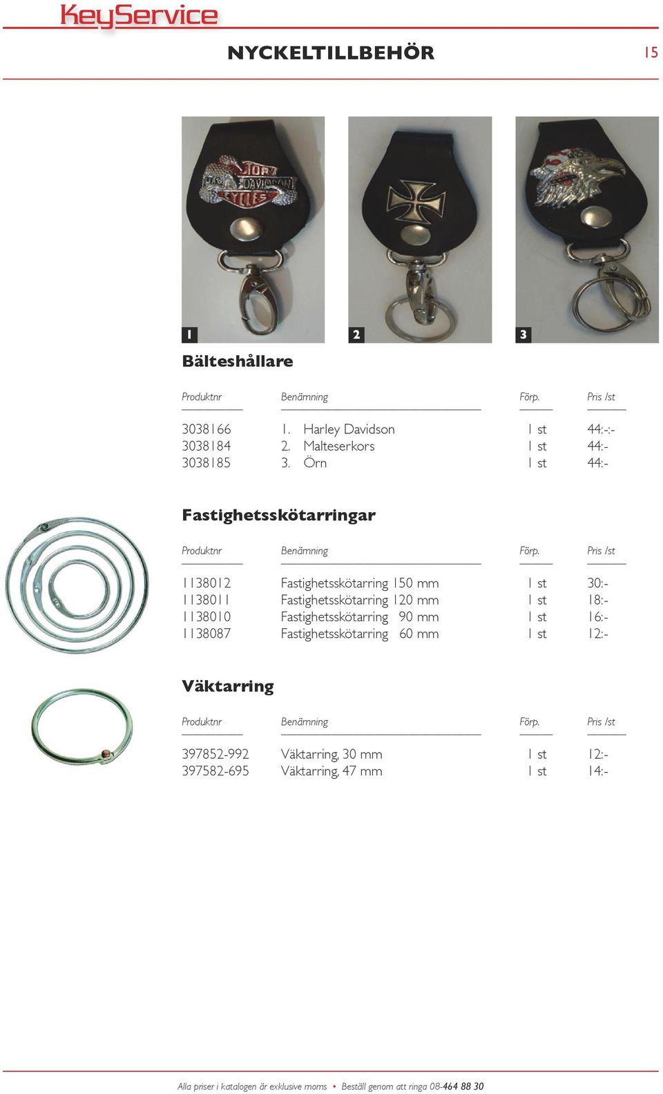Örn 1 st 44:- Fastighetsskötarringar 1138012 Fastighetsskötarring 150 mm 1 st 30:- 1138011