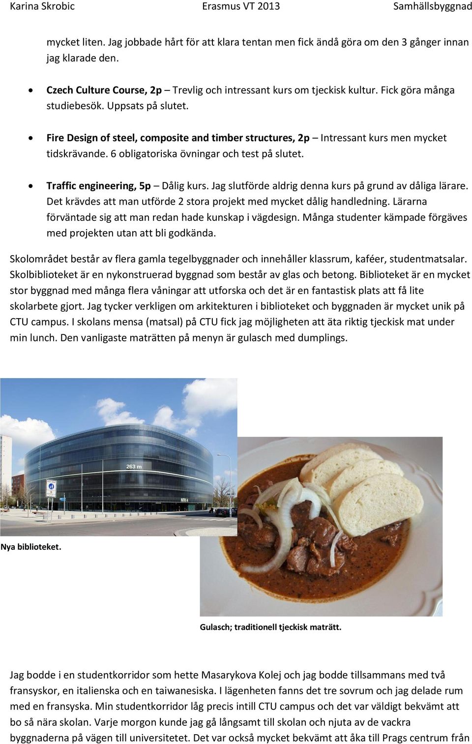 Traffic engineering, 5p Dålig kurs. Jag slutförde aldrig denna kurs på grund av dåliga lärare. Det krävdes att man utförde 2 stora projekt med mycket dålig handledning.