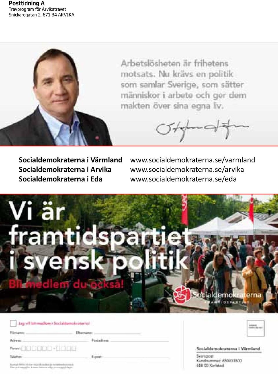 Arvika Socialdemokraterna i Eda www.socialdemokraterna.