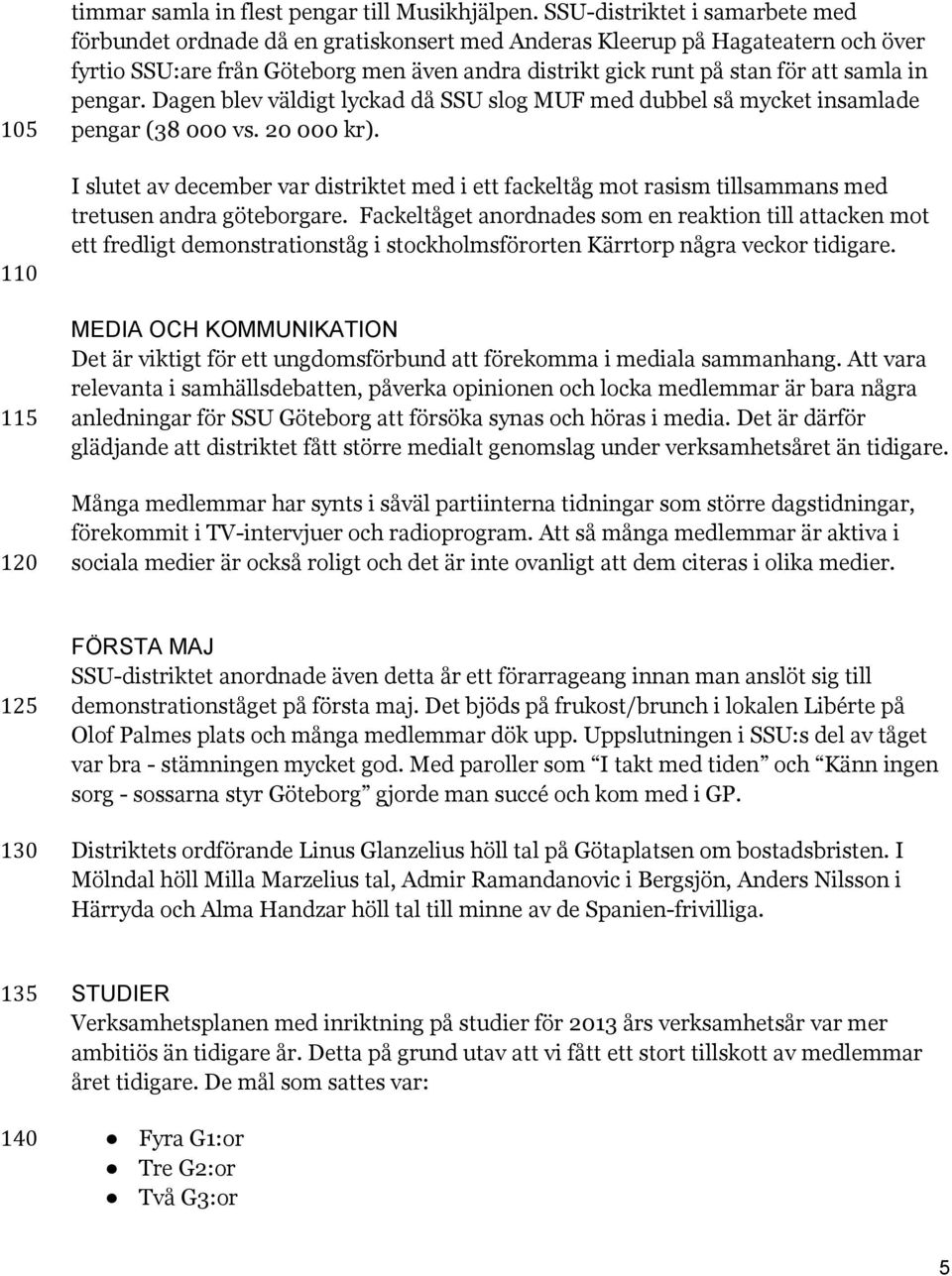 in pengar. Dagen blev väldigt lyckad då SSU slog MUF med dubbel så mycket insamlade pengar (38 000 vs. 20 000 kr).