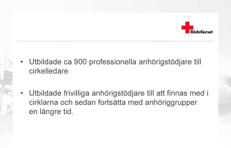 frivilliga anhörigstödjare till att finnas med