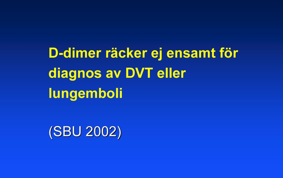 diagnos av DVT