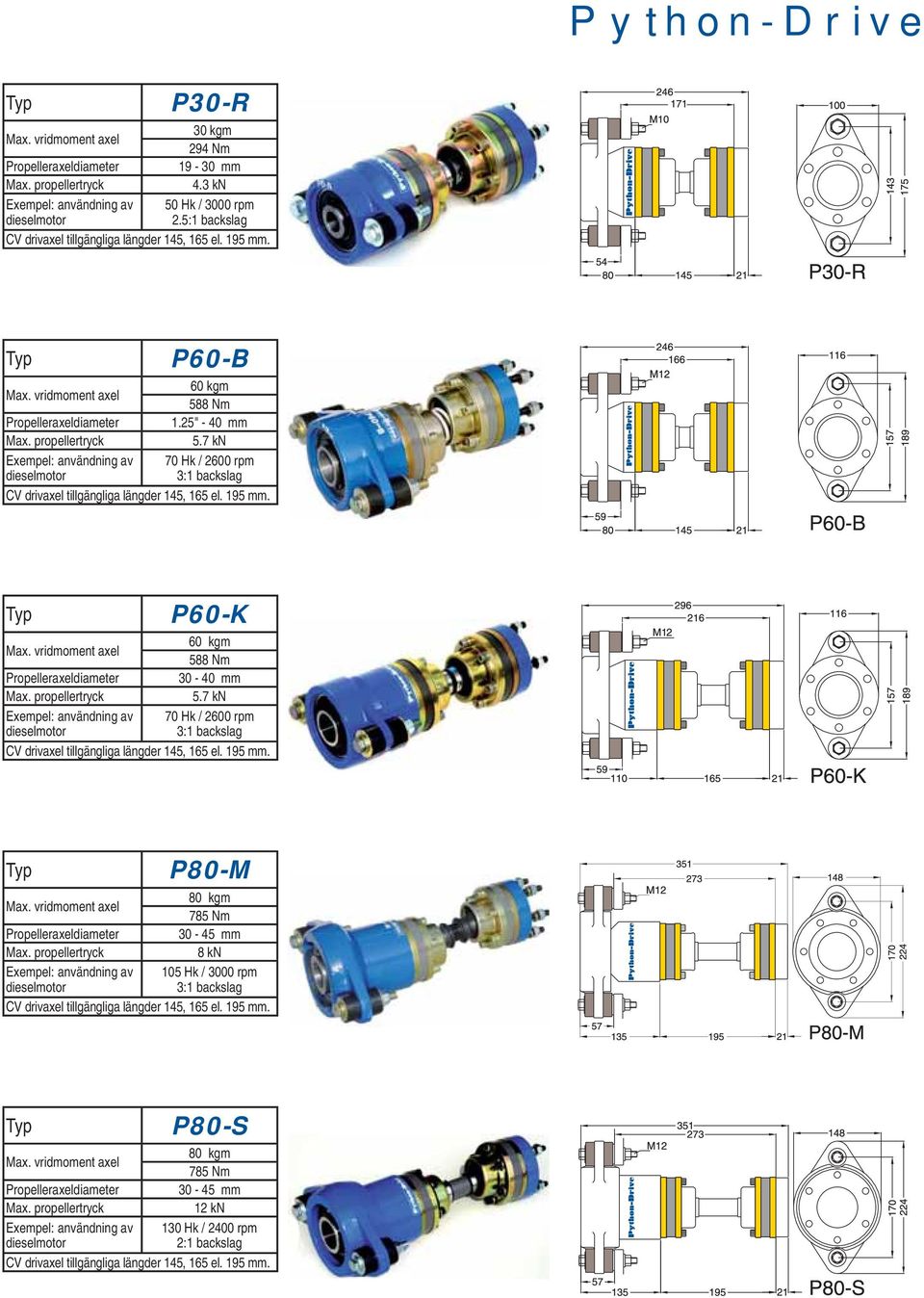 7 kn 70 Hk / 2600 rpm P60-K 60 kgm 588 Nm 30-40 mm 5.