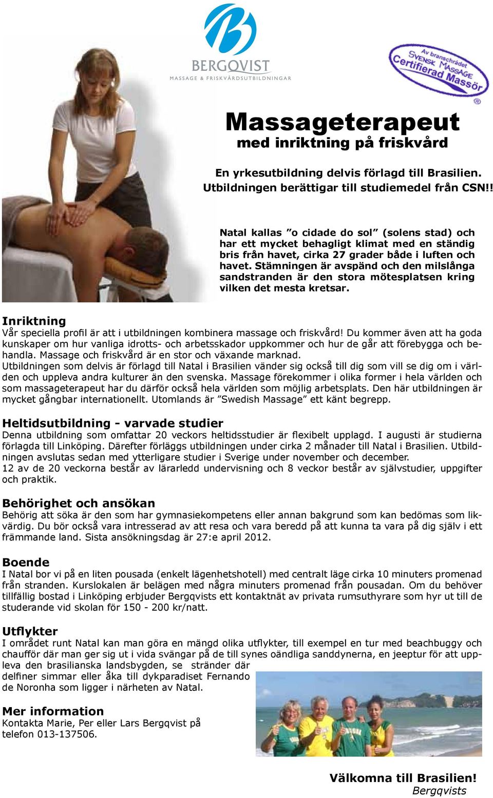 Massageterapeut med inriktning på friskvård - PDF Gratis nedladdning