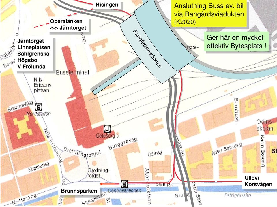 Bangårdsviadukten Anslutning Buss Buss ev.