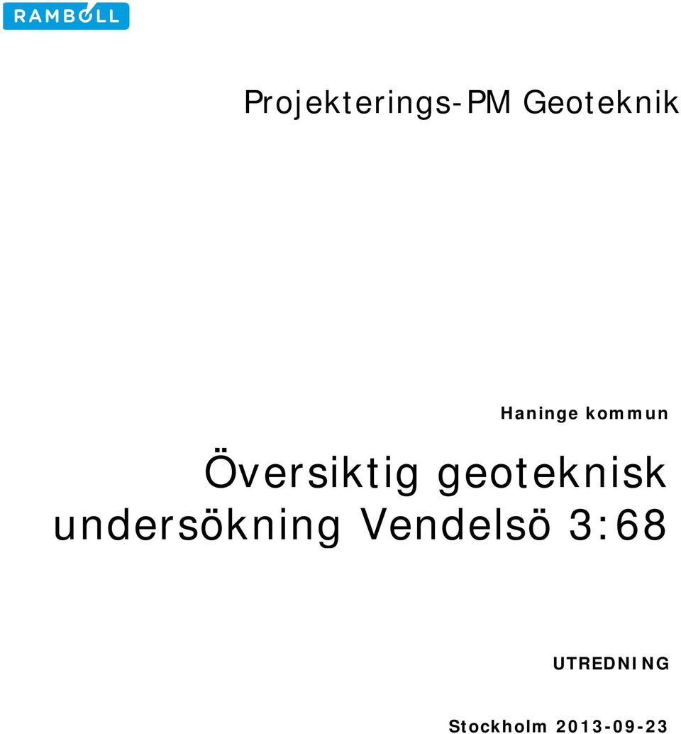 geoteknisk undersökning