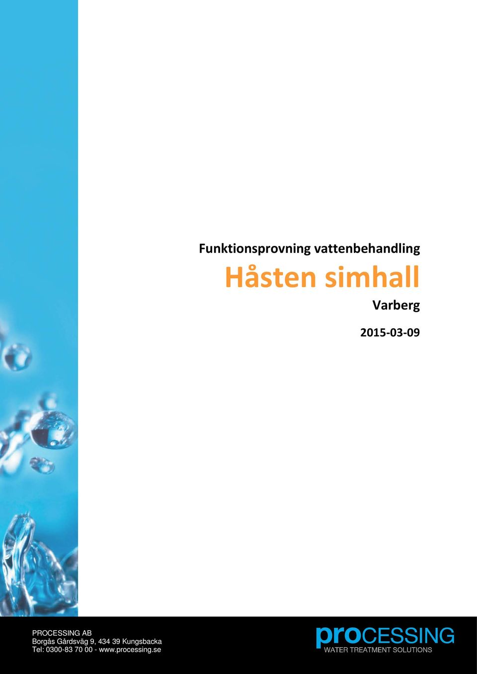 PROCESSING AB Borgås Gårdsväg 9, 434 39