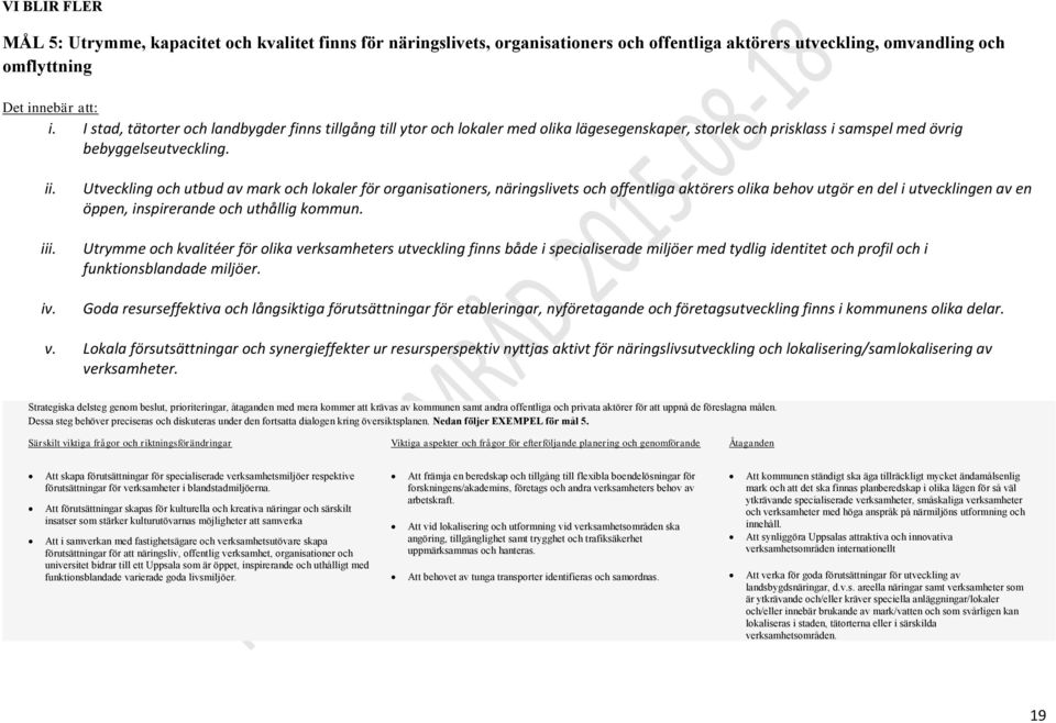 Utveckling och utbud av mark och lokaler för organisationers, näringslivets och offentliga aktörers olika behov utgör en del i utvecklingen av en öppen, inspirerande och uthållig kommun.