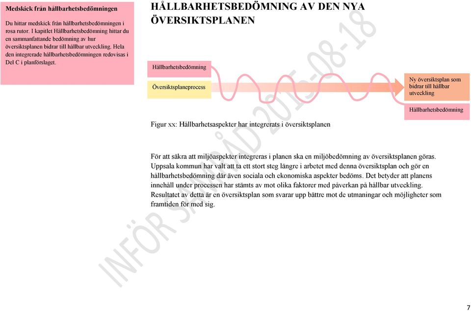 Hela den integrerade hållbarhetsbedömningen redovisas i Del C i planförslaget.