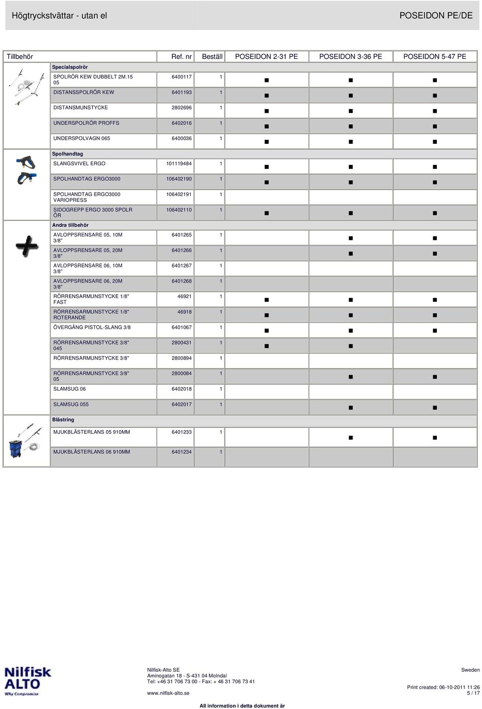 106402190 1 SPOLHANDTAG ERGO3000 VARIOPRESS SIDOGREPP ERGO 3000 SPOLR ÖR 106402191 1 106402110 1 Andra tillbehör AVLOPPSRENSARE 05, 10M 3/8" 6401265 1 AVLOPPSRENSARE 05, 20M 3/8" AVLOPPSRENSARE 06,