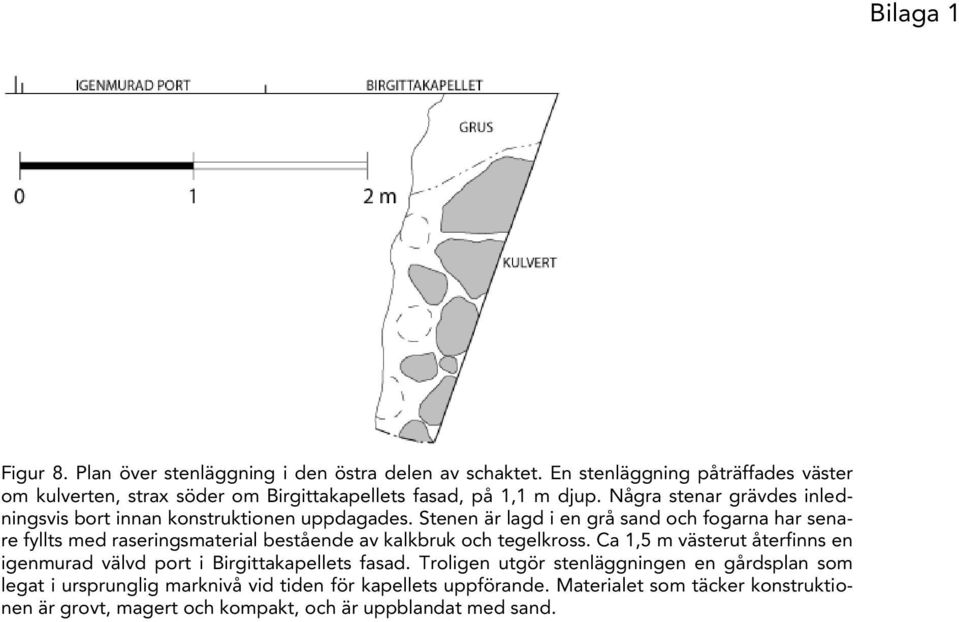 Några stenar grävdes inledningsvis bort innan konstruktionen uppdagades.