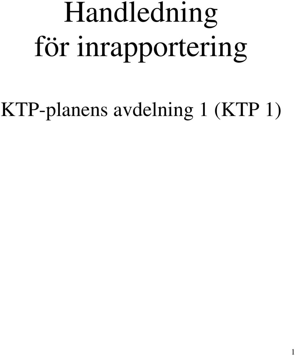 KTP-planens