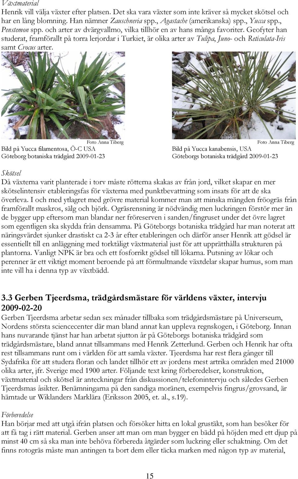Geofyter han studerat, framförallt på torra lerjordar i Turkiet, är olika arter av Tulipa, Juno- och Reticulata-Iris samt Crocus arter.
