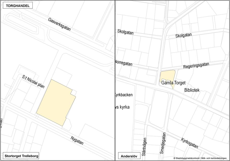 Torget Bibliotek Anderslövs kyrka Flockergatan Stortorget