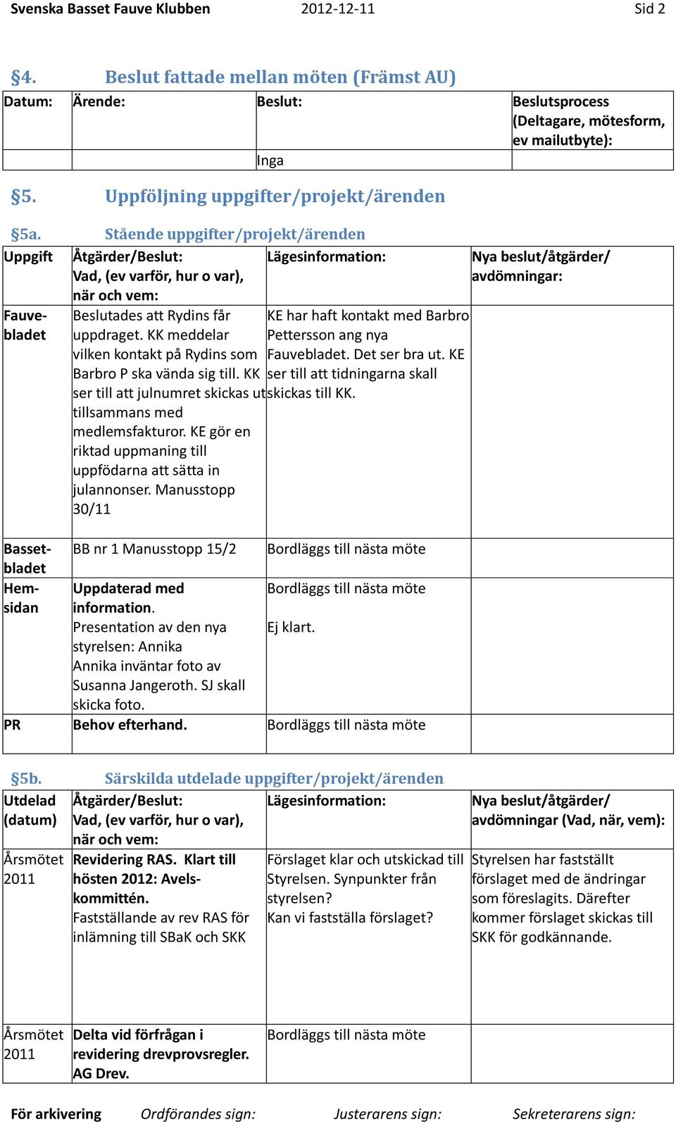 KK meddelar vilken kontakt på Rydins som Barbro P ska vända sig till. KK ser till att julnumret skickas ut tillsammans med medlemsfakturor.