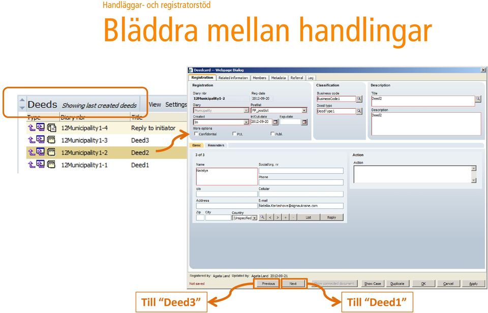 Bläddra mellan