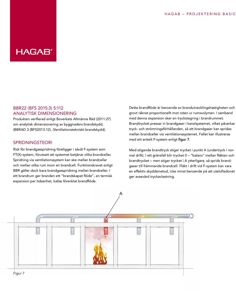 Spridning via ventilationssystem kan ske mellan brandceller och mellan olika rum inom en brandcell. Funktionskravet enligt BBR gäller dock bara brandgasspridning mellan brandceller.
