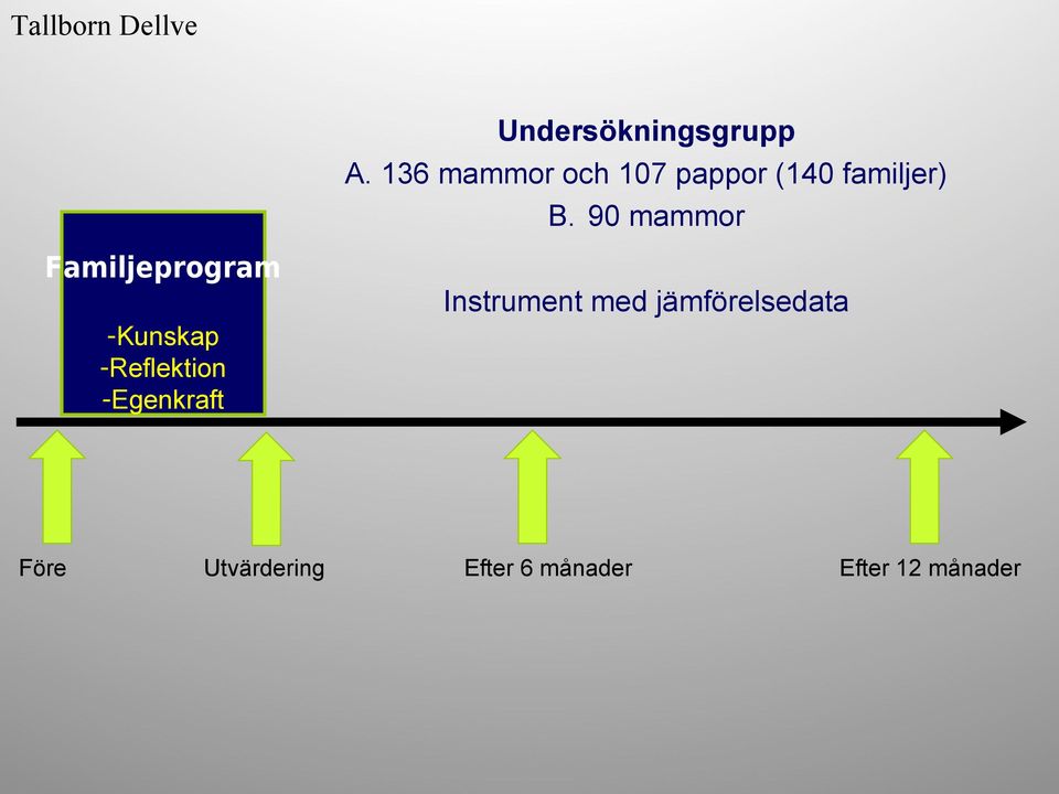 90 mammor Familjeprogram Instrument med jämförelsedata