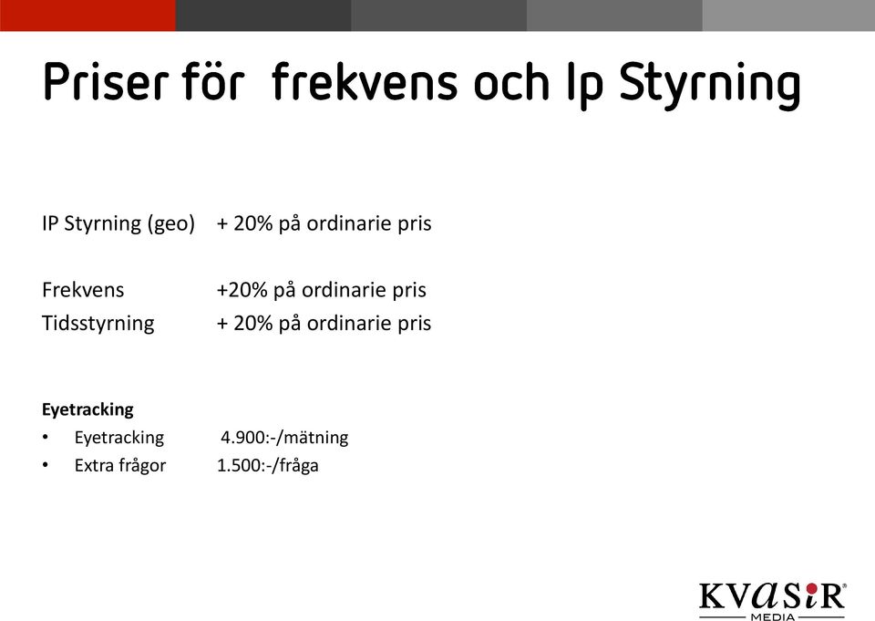 + 20% på ordinarie pris Eyetracking