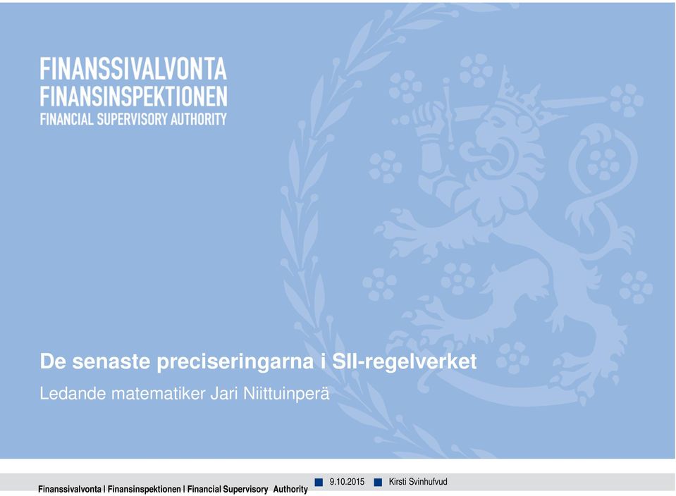 2015 Kirsti Svinhufvud Finanssivalvonta