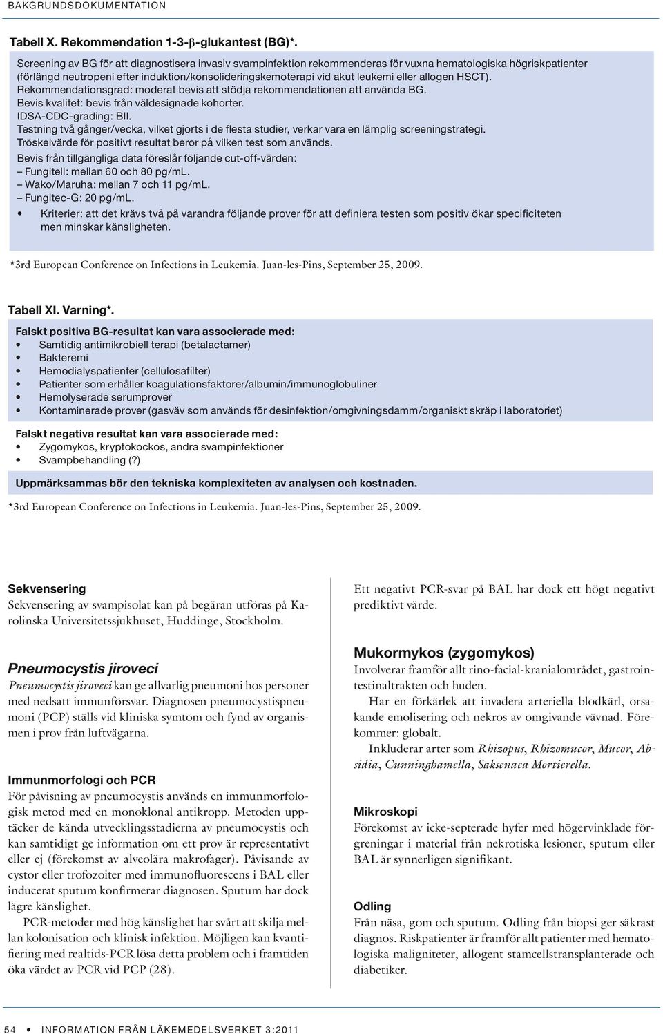 eller allogen HSCT). Rekommendationsgrad: moderat bevis att stödja rekommendationen att använda BG. Bevis kvalitet: bevis från väldesignade kohorter. IDSA-CDC-grading: BII.