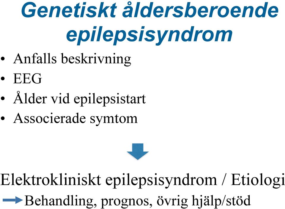 epilepsistart Associerade symtom