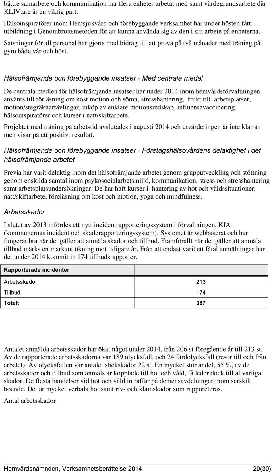 Verksamhetsberattelse Hemvardsnamnden Pdf Gratis Nedladdning
