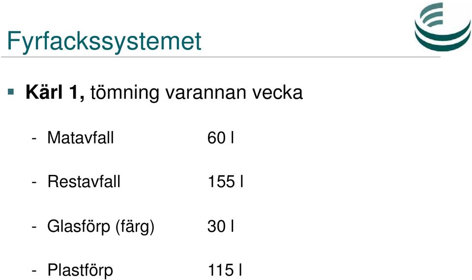 Matavfall 60 l - Restavfall