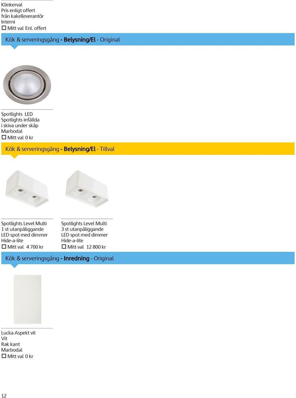 Kök & serveringsgång - Belysning/El - Tillval Spotlights Level Multi 1 st utanpåliggande LED spot med dimmer Hide-a-lite Mitt val 4