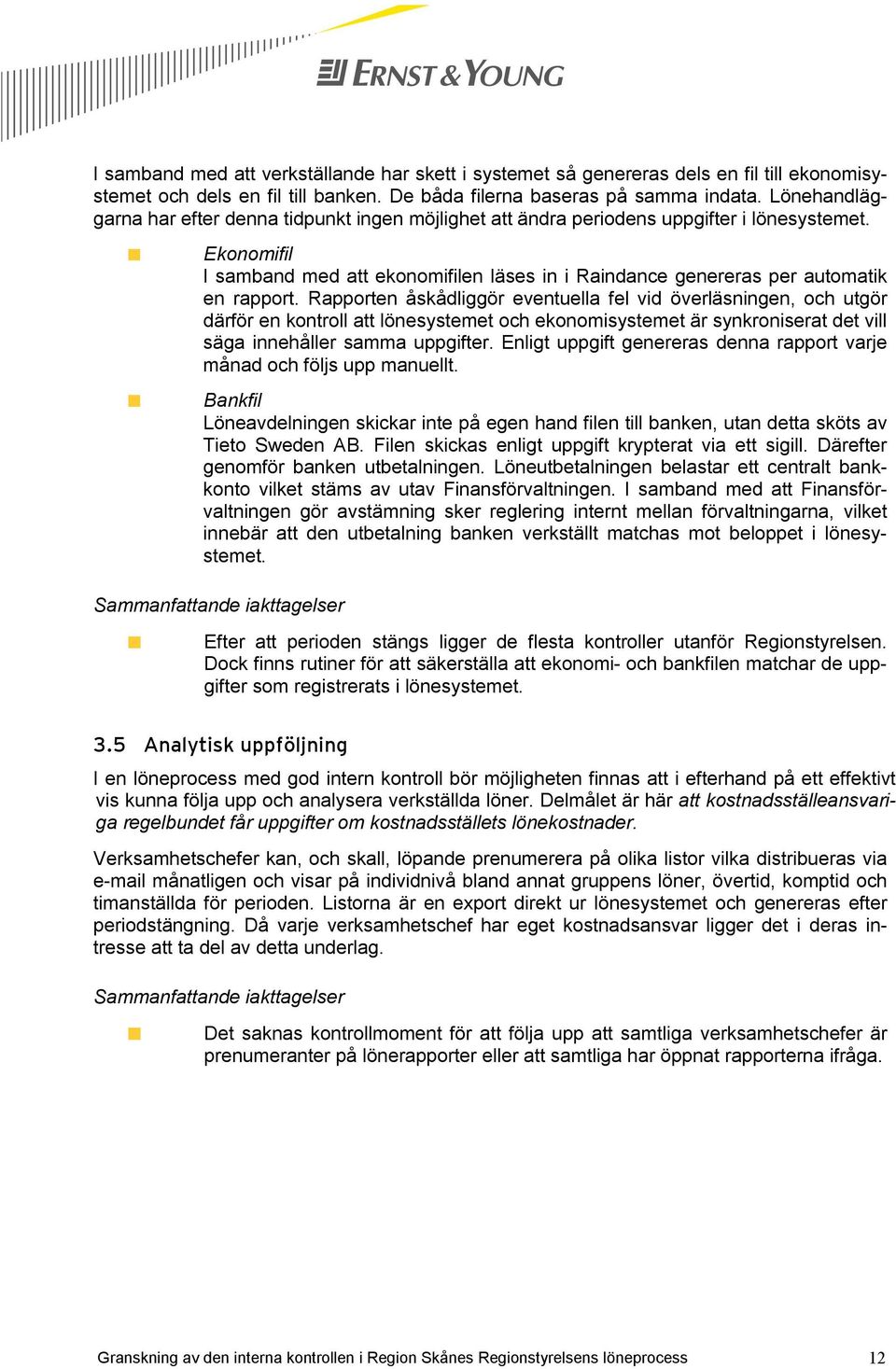 Ekonomifil I samband med att ekonomifilen läses in i Raindance genereras per automatik en rapport.