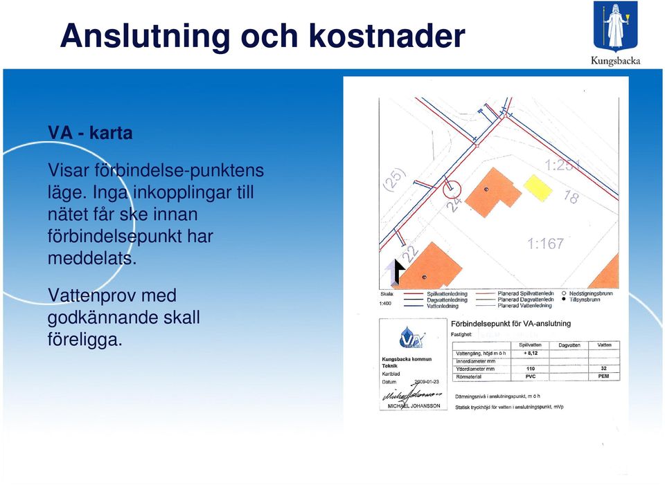 Inga inkopplingar till nätet får ske innan