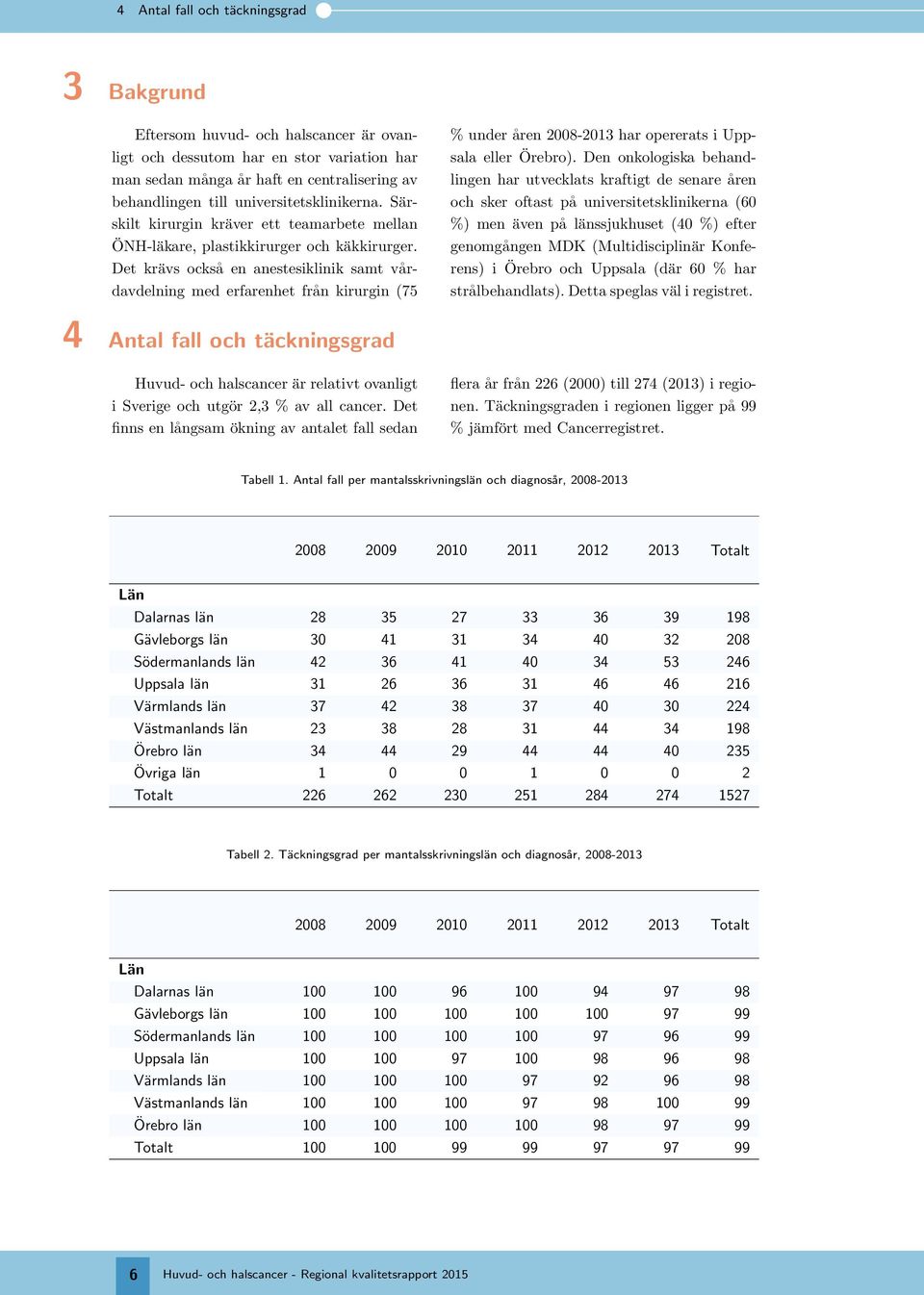 Det krävs också en anestesiklinik samt vårdavdelning med erfarenhet från kirurgin (75 % under åren 2008-20 har opererats i Uppsala eller Örebro).
