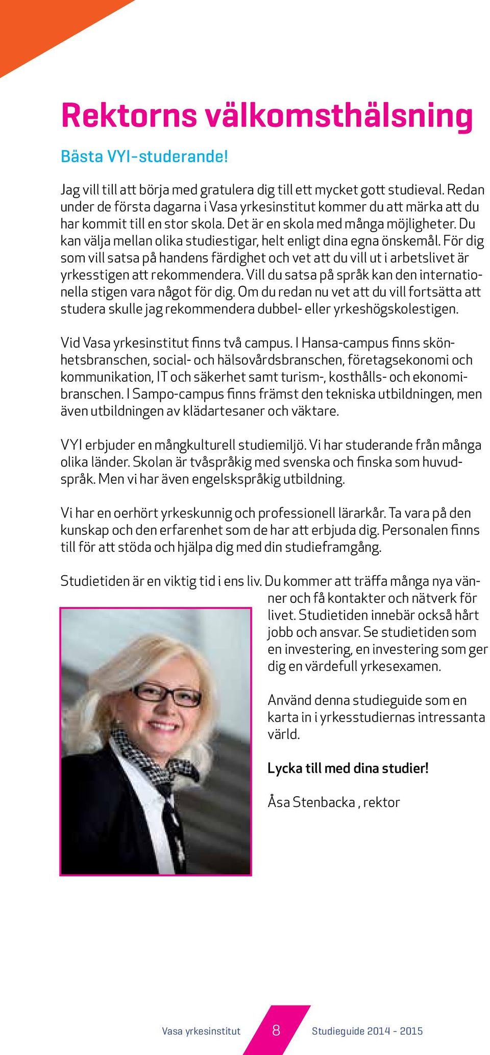 Du kan välja mellan olika studiestigar, helt enligt dina egna önskemål. För dig som vill satsa på handens färdighet och vet att du vill ut i arbetslivet är yrkesstigen att rekommendera.