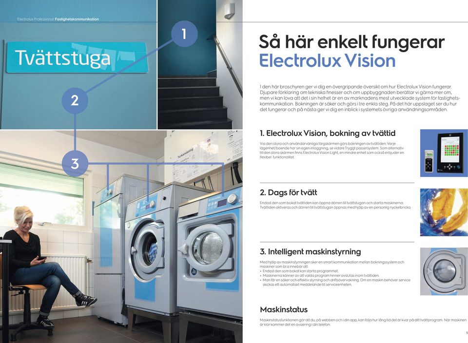 Bokningen är säker och görs i tre enkla steg. På det här uppslaget ser du hur det fungerar och på nästa ger vi dig en inblick i systemets övriga användningsområden. 1.