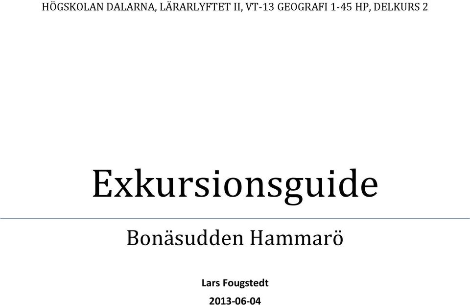 DELKURS 2 Exkursionsguide