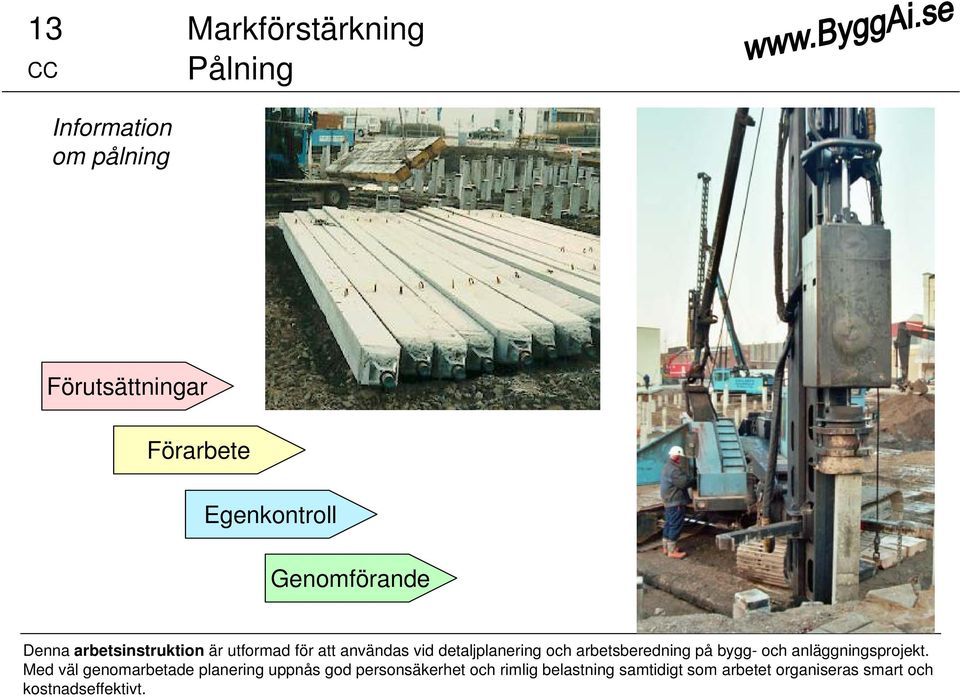 arbetsberedning på bygg- och anläggningsprojekt.