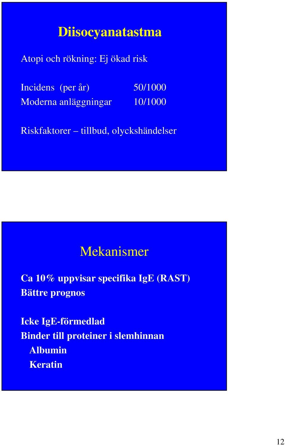 olyckshändelser Mekanismer Ca 10% uppvisar specifika IgE (RAST)